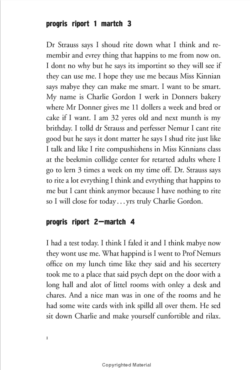 flowers for algernon