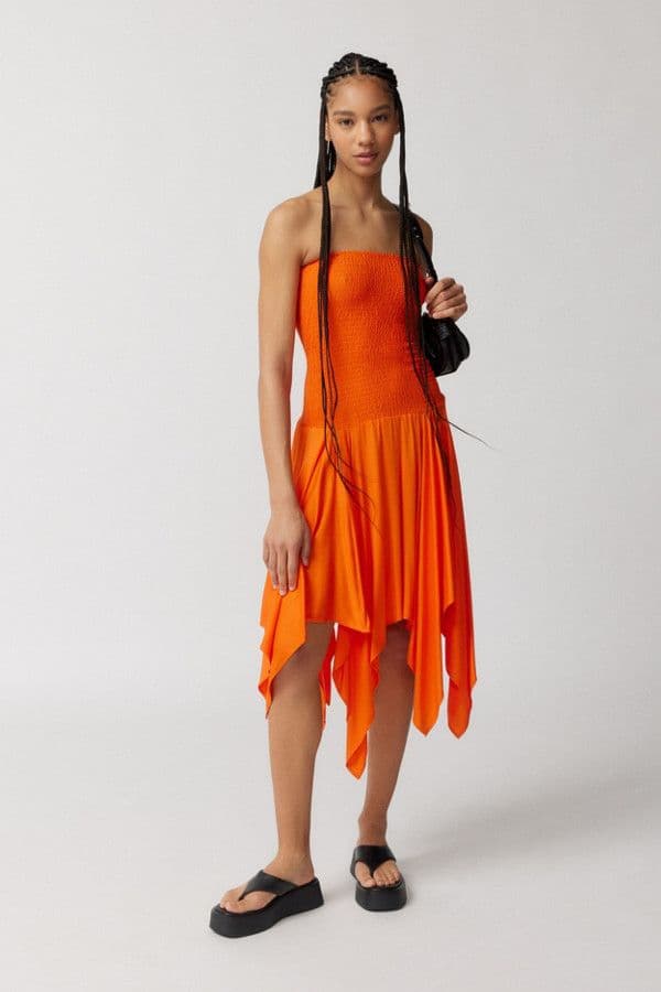 strapless orange