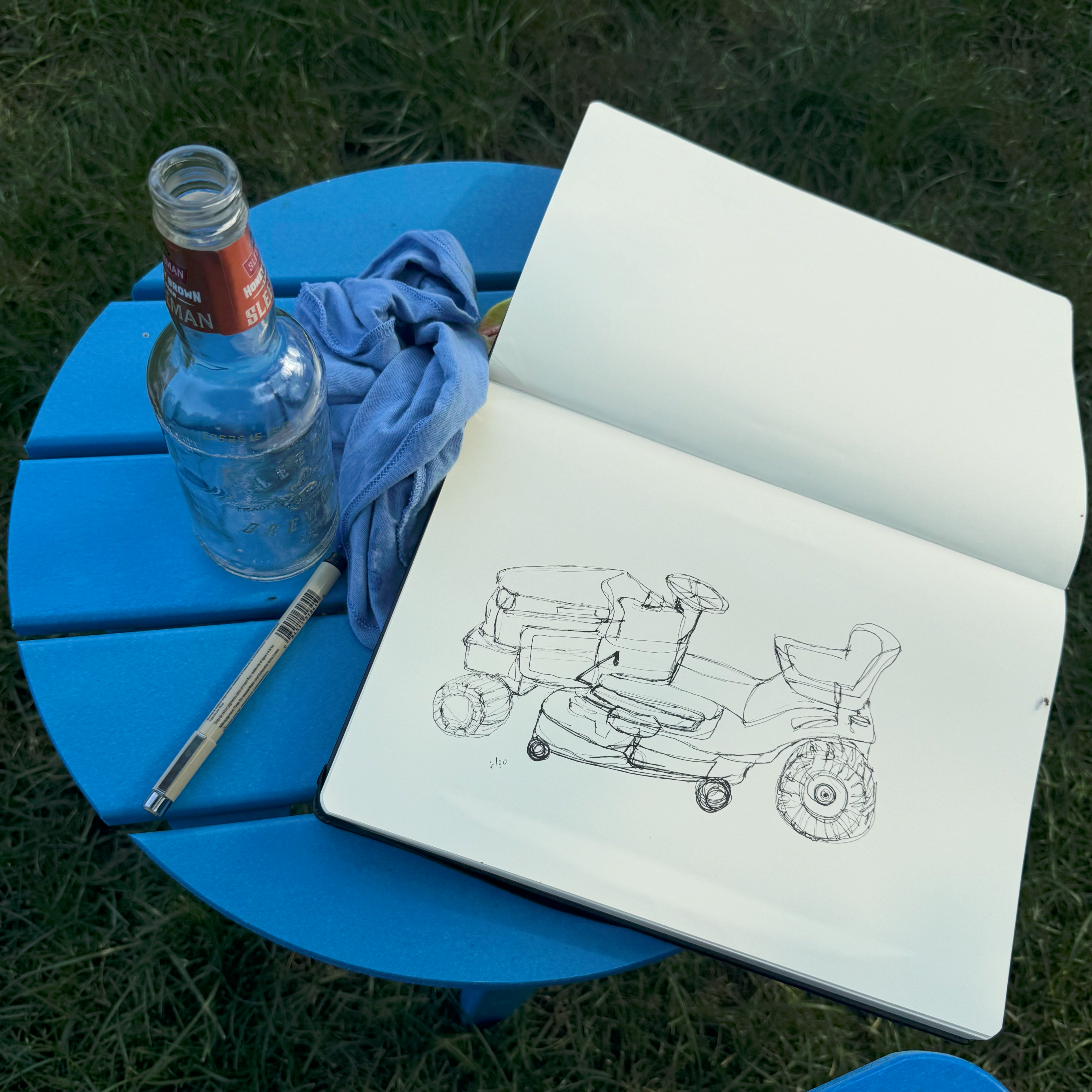 drawing of a tractor