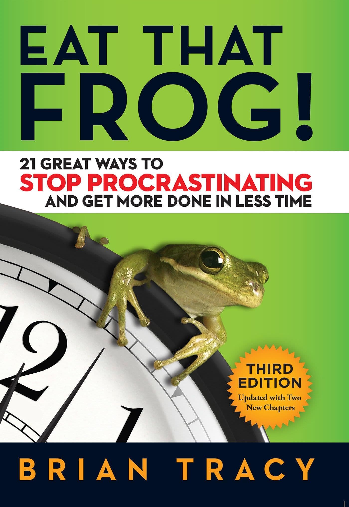 Book cover with a frog sitting on a clock.