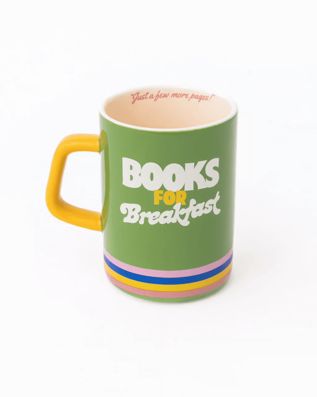 books for breakfast mug
