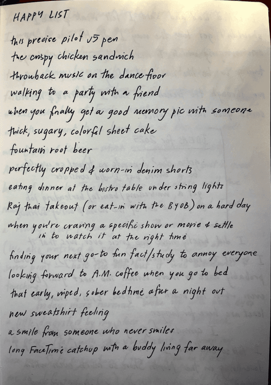 happy list