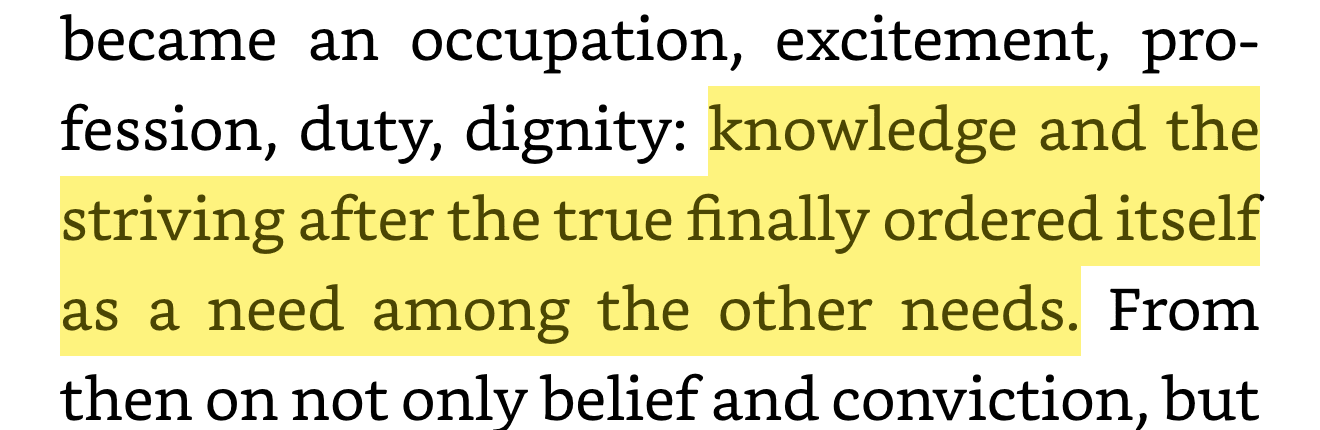 knowledge & striving